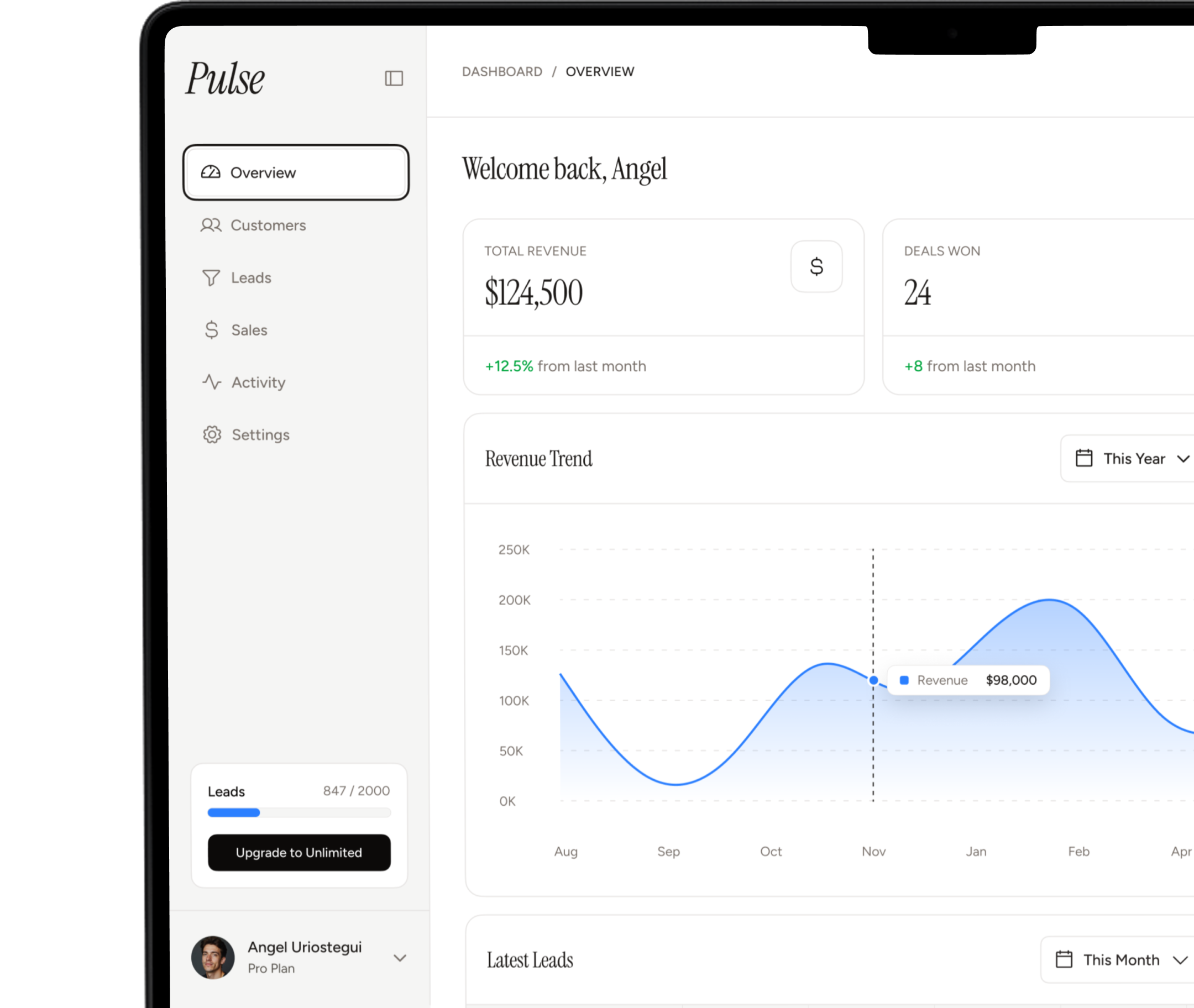 Pulse CRM Dashboard